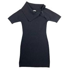 Calvin Klein Sweater Dress Dark Gray Size Small Short Sleeve