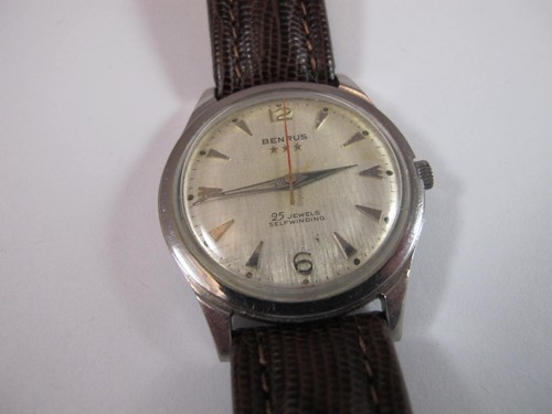 BENRUS HERREN 3 STAR ALL STEEL 4X SIGNIERT WASSERDICHT 25J AUTOMATIK - Bild 2 von 12