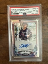BRANDON WINOKUR 2024 BOWMAN STERLING PROSPECT REFRACTOR Auto 16/150 PSA 10!