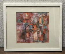 WESLEY  E. JOHNSON RARE SIGNED ABSTRACT  EXPRESSIONISM ARTWORK