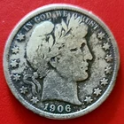 1906 Barber Half Dollar "Nice 90% Silver Coin" Km#116   "COMBINED SHIPPING"