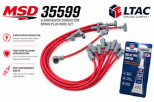 Msd Spark Plug Wire Set 35599 Super Conductor 8.5mm Red 90 Deg Hei For Sbc