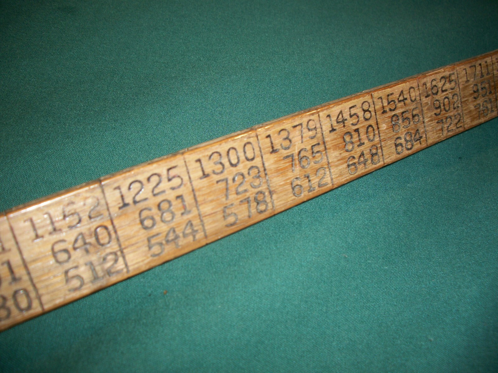 Antique Wooden DOYLE Scale Log Lumber Ruler Board Feet Measuring Stick