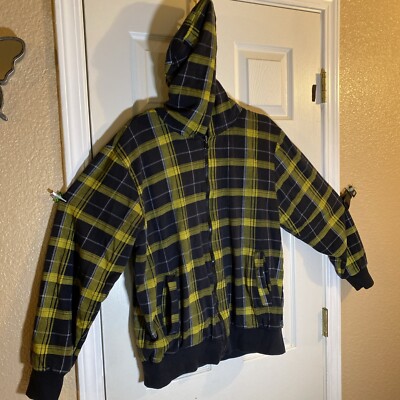 RARE Anchor Blue Mens M MEDIUM Hoodie Reversible Full Zip Pockets