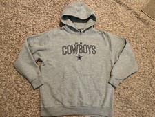 EUC Dallas Cowboys Pullover Hoodie sweatshirt - Gray - YOUTH tag XL 20  8891 