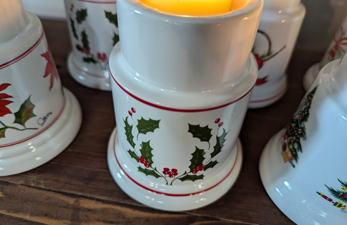 Set Of 10 Heavy Porcelain Votive Candle Holders 5" Party Package - Picture 3 of 6