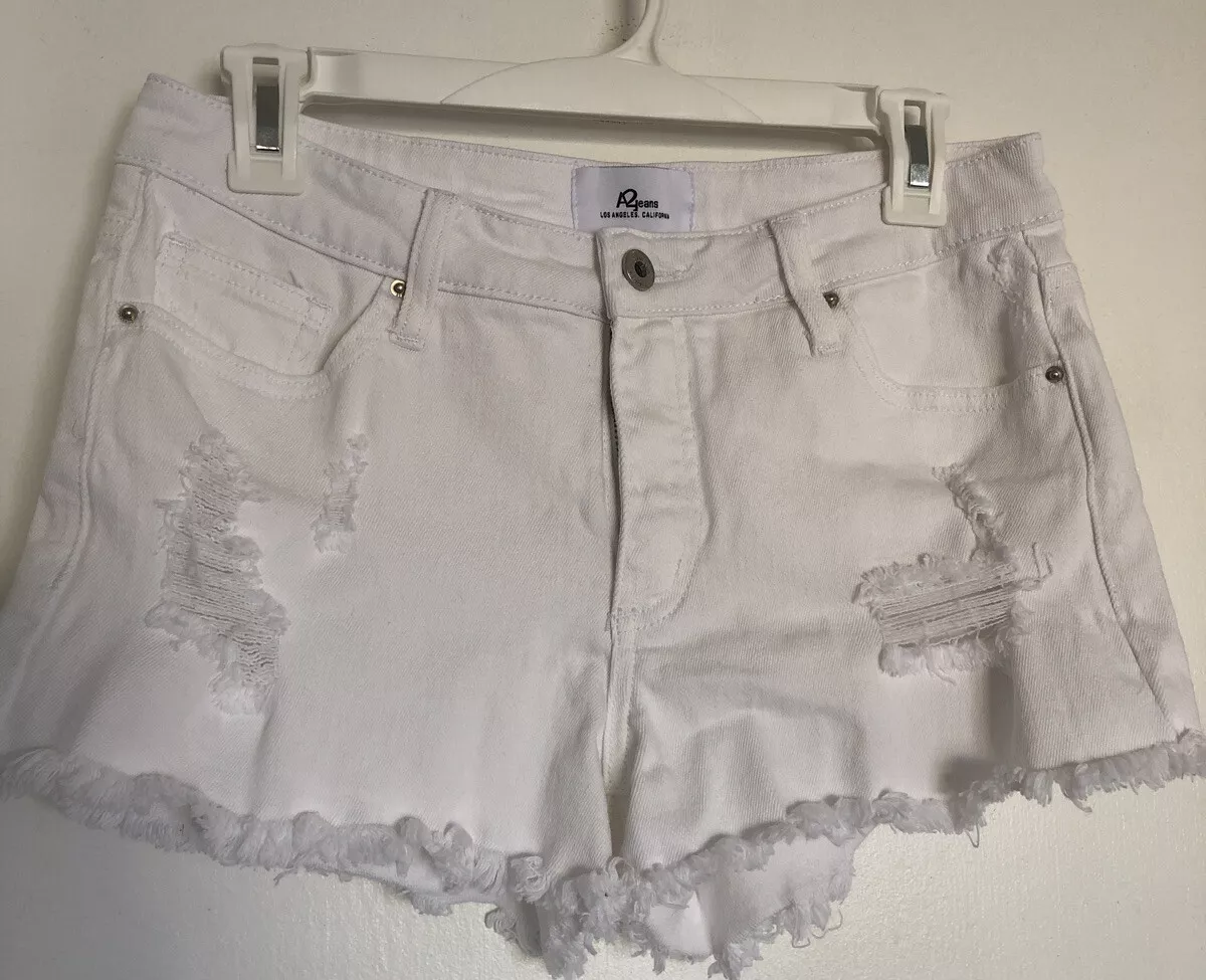 Short De Jean Para Mujer Blanco