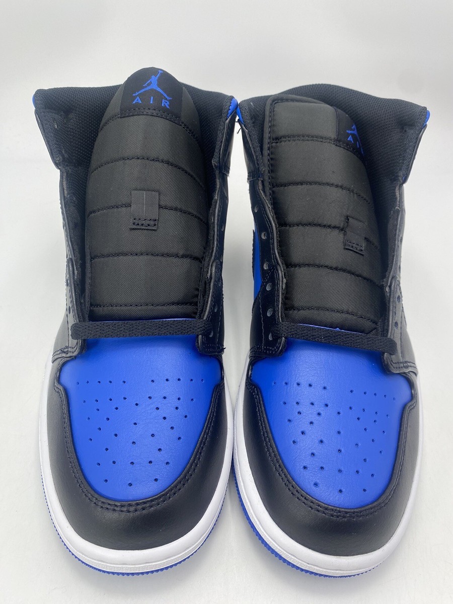 Size 9.5 - Air Jordan 1 Mid Black Royal Blue for sale online