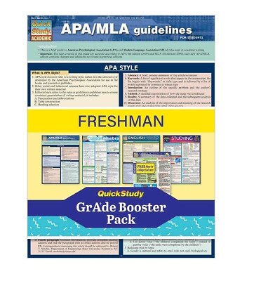 QuickStudy GrA+de Booster Pack, Freshman + College Success, 5 - Laminated Guides