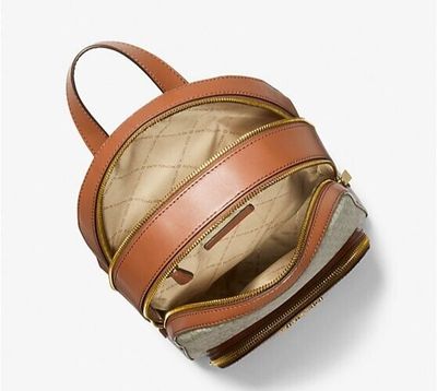 New Michael Kors Jaycee Medium Logo Backpack Vanilla with  display picture 3