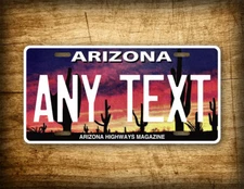 Personalized Arizona Highway Magazine License Plate ANY TEXT 6x12 Custom