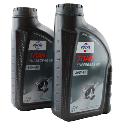 Fuchs 2 Liter TITAN SUPERGEAR MC SAE 80W-90 Gear Oil 2 x 1L for Audi BMW Ford MB