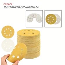 20 Pack 5 inch 8-hole 125mm Sanding Discs  Sanding Polishing Sandpaper