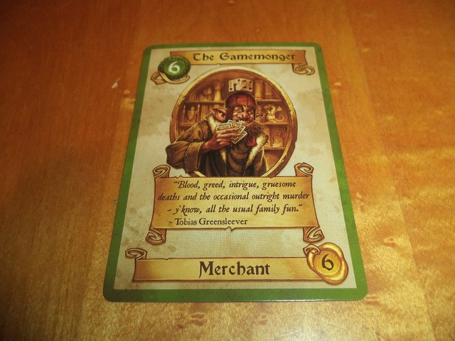 Dark Deeds Card Game The Gamemonger Merchant 6 Promo Card 2016 EBay