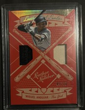 2019 Panini Leather & Lumber Miguel Andujar Glove & Bat Relic #’ed 5/10 Yankees