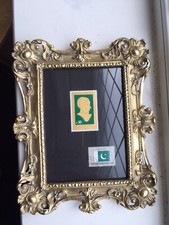 24 Carat Gold Water Coated Pakistan Postage Stamp In Frame