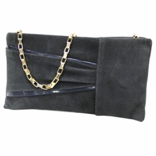 Borsetta donna borsa clutch a mano da sera cerimonia pelle Annaluna 186 BLU