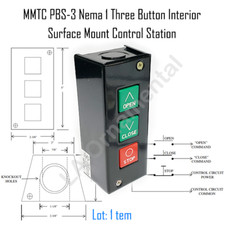 MMTC PBS-3 Nema 1 Three Button Interior Surface Mount Control Station