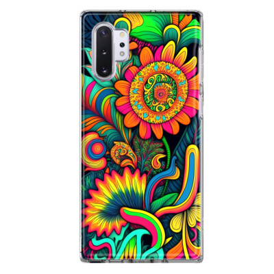 For Samsung Galaxy Note 10 Shockproof Case Psychedelic Trippy Hippie Sunflowers