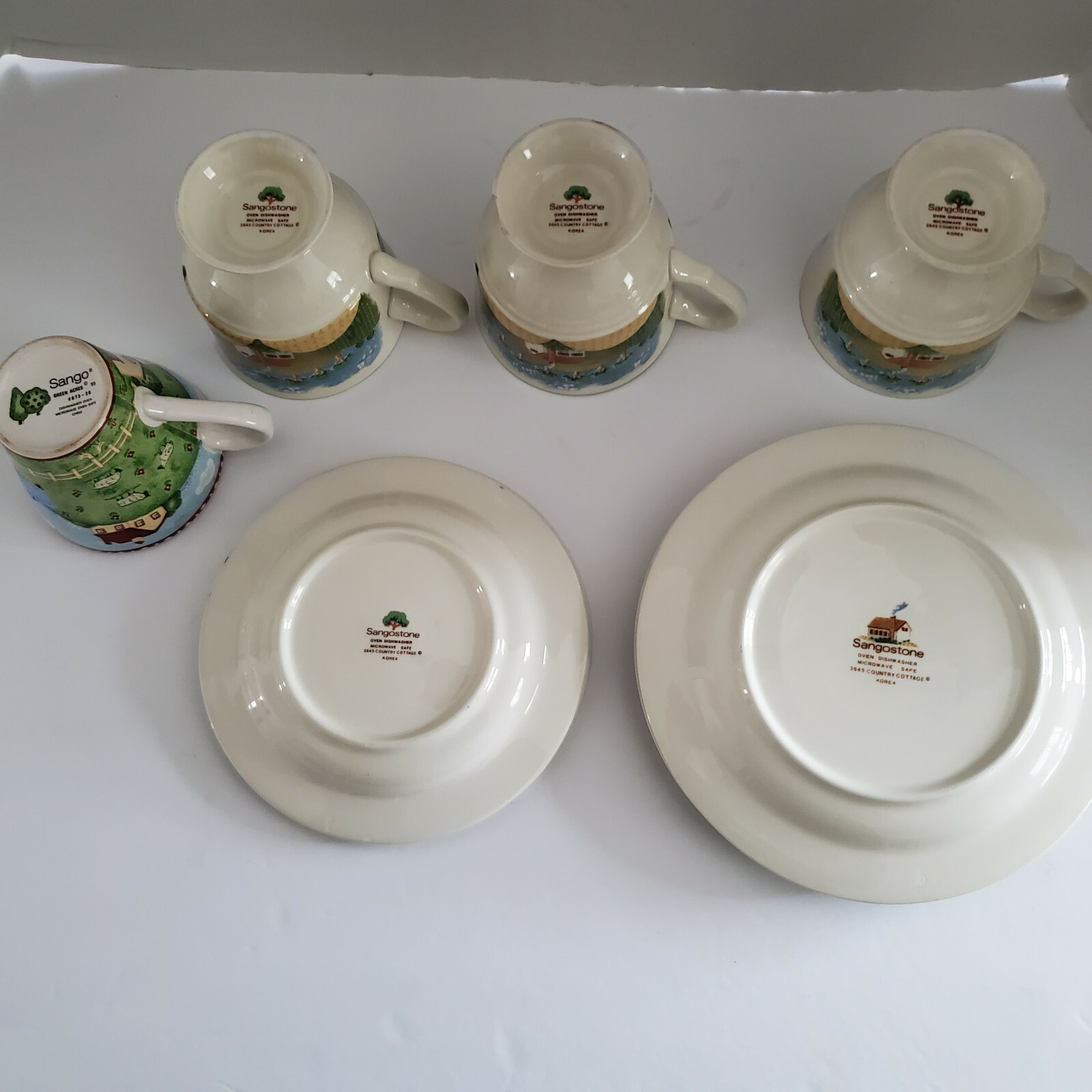 Lot of 10 Sango Sangostone Country Cottage dishes FREE SHIPPING eBay