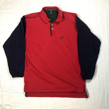 Vintage Coloursport Polo Mens L Long Sleeve 1/4 Snap Alexander Julian 80s 90s