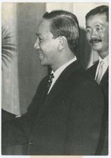 Nguyen Van Thieu, Président du Sud Viêt Nam. 1972.
