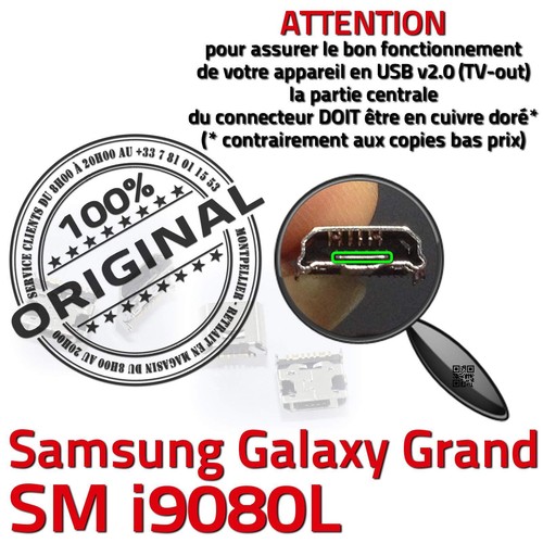 ORIGINAL Samsung Galaxy Grand GT i9080L Connecteur charge Micro USB Prise - Photo 3/5