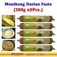 Monthong Durian Paste Thai King Fruit Premium Yummy Snack Delicious (300gx5pcs)