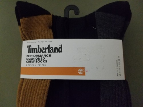 Neu Timberland 6 Paar Performance gepolsterte Crew-Socken für Herren. - Bild 2 von 4