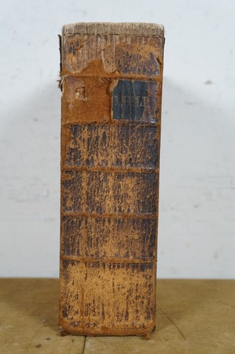 Antique 1846 American Bible Society Old & New Testament Leather Book 9" - Picture 6 of 12