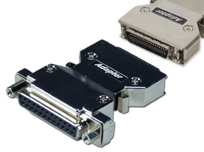 Mini/Micro Centronics 36pin Male~DB25 Female IEEE1284 parallel Printer Adapter