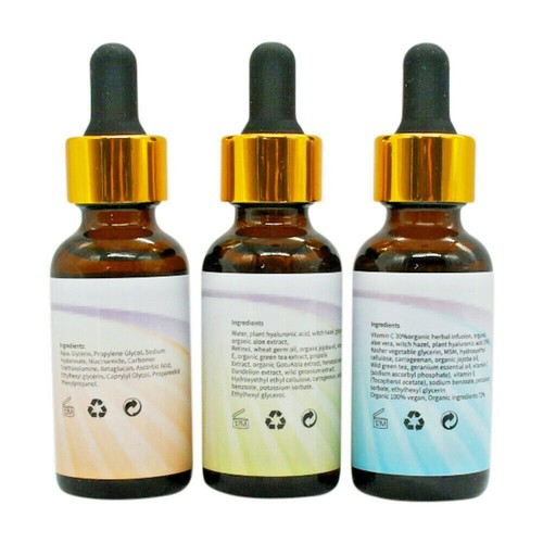 Ammuri Trio Set Anti-Aging Serum with Hyaluronic Acid & Vitamin C, Brightener, - Picture 7 of 9