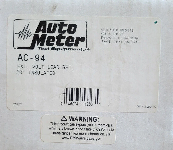 AUTO METER AC-94 20' VOLTAGE DROP TEST LEAD SET - Image 2 of 2
