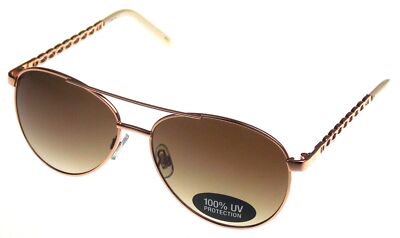 Liz Claiborne Sunglasses Gold Metal UV Protection 57-15-133