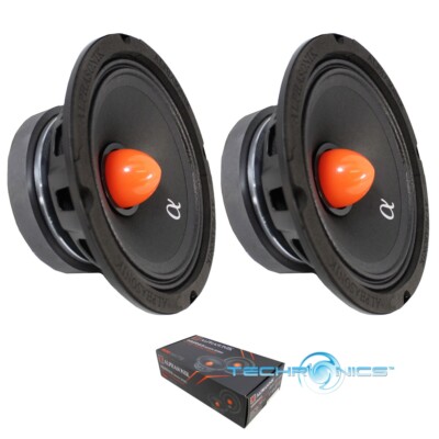 ALPHASONIK 6.5'' MIDRANGE SPEAKERS 600 WATTS MAX 4 OHM NEURON SERIES NMR65 PAIR 