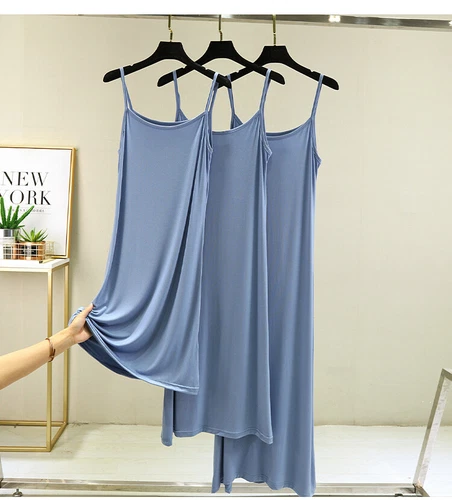 Lady Bamboo Full Slip Under Dress Nightgown Cami Slips Chemise Sleepwear Dress - Picture 29 of 30