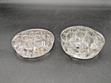 Vintage Clear Glass Flower Frogs Stem Holder 11 Holes Floral Arranging 3  Qty 2