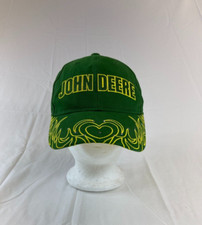 Womens John Deere Baseball Cap Strapback Hat Bling Embroidered Details Heart