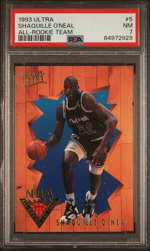 1993-94 Fleer Ultra All Rookie Team SHAQUILLE O'NEAL #5 - PSA 7 - Near Mint