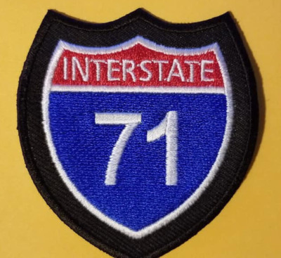 US Primary Interstate 71 Highway approx  2.75x3'' Embroidered Patch *