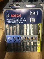 4x  -Bosch T14C 14 pc. Laminate/Wood/Metal T-Shank Jig Saw Blade Set