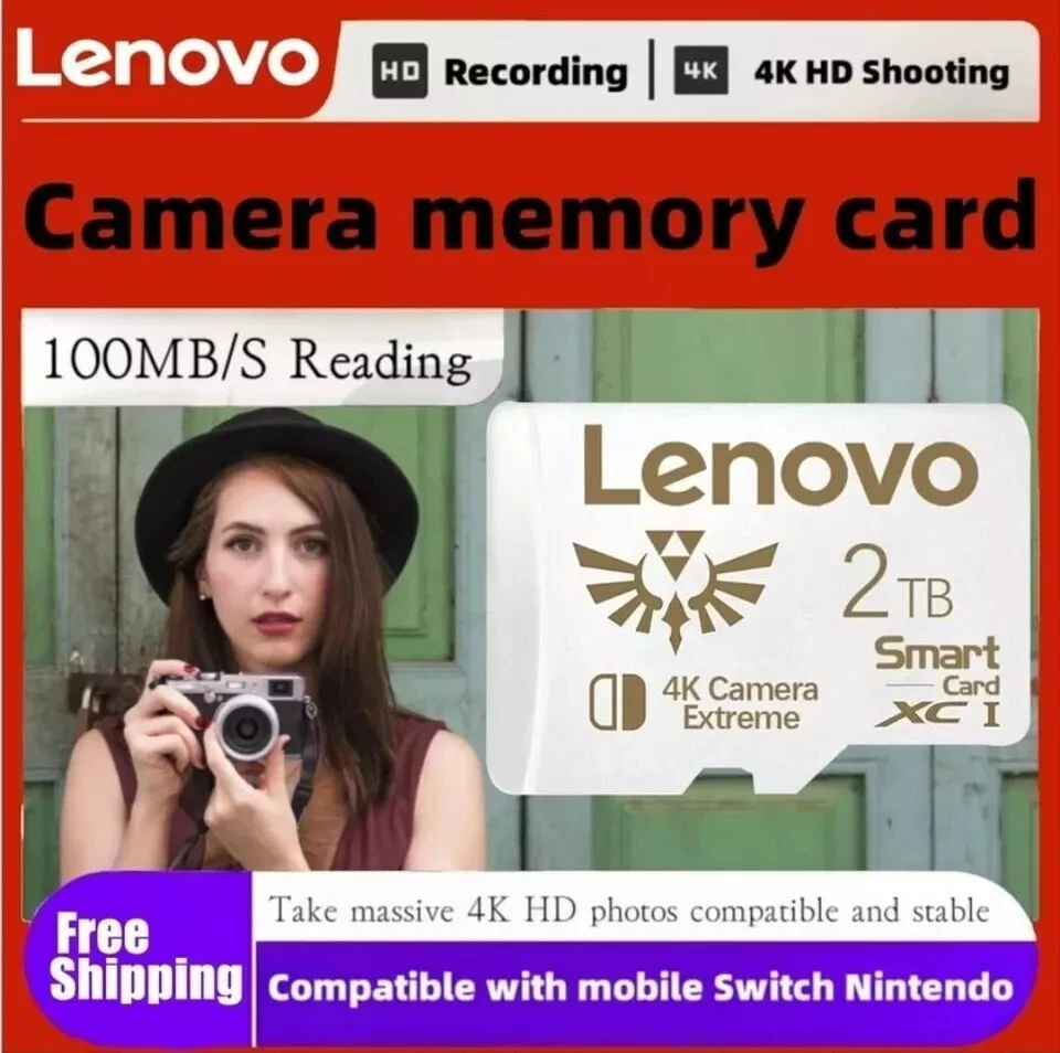 Lenovo 2TB Micro SD Card High Speed Flash TF Memory Card Nintendo Switch - Image 4 of 4