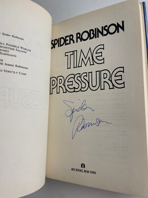 #ad #ad Spider Robinson: Time Pressure signed 1st 1st HB w DJ $42.00