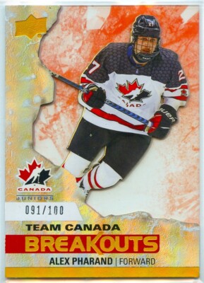 2023 UD TEAM CANADA JUNIORS BREAKOUTS ACETATE #TCB12 ALEX PHARAND RAW (TL-7123)