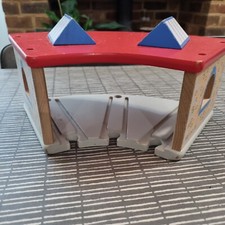Wooden 3 Way Train Engine shed - fits Brio, Thomas etc