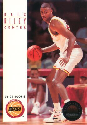 Eric Riley RC 1993-94 SkyBox Basketball Rookie Card # 231 Houston ...