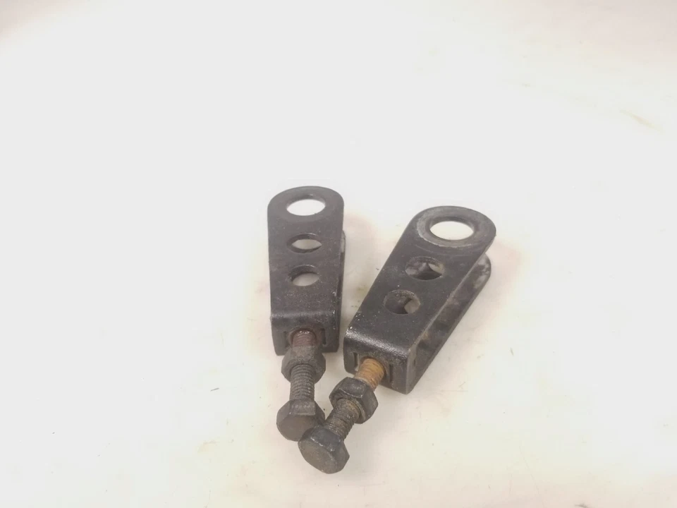 1977 77 Kawasaki KH400 S3 Rear Chain Axle Adjusters Set  Free Shipping - Image 3 of 4