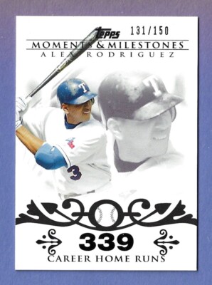 【1/1】ALEX RODRIGUEZ Moments＆Milestones 2 MOMENTS MILESTONES CARDS #1 ALEX RODRIGUEZ CAREER HOME RUNS 131