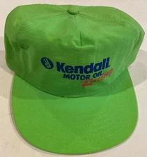 vintage 80s kendall motor oil racing neon Green snapback hat cap fresh prince