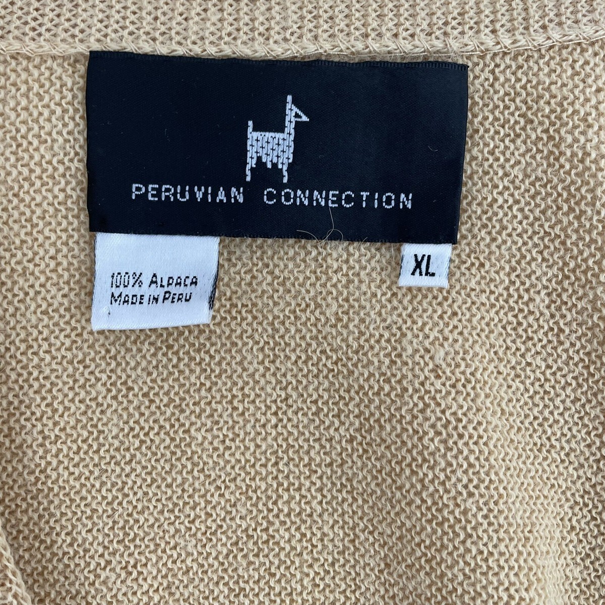 Peruvian Connection ニットジャケット Peruvian connection Men's XL Cardigan 100% Alpaca Buttons